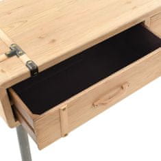 Vidaxl Konzolna mizica iz trdnega lesa jelke 115x40,5x76 cm