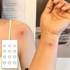 Northix Začasna tetovaža - dizajn v obliki srca 