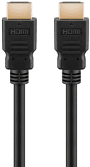 Goobay kabel, HDMI na HDMI, 1,5m, Ethernet, pozlačen, črn (61158)