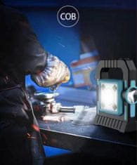 Verkgroup Prenosni COB LED solarni akumulatorski reflektor USB powerbank