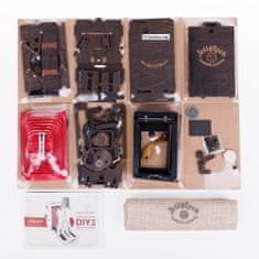 JollyLook Lesena Pinhole instant film kamera kit za samosestavljanje - temen les (65 delna) JLK001