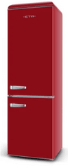 ETA Storio retro kombinirani hladilnik, 216 l, 84 l, rdeč