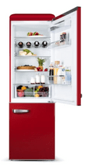 ETA Storio retro kombinirani hladilnik, 216 l, 84 l, rdeč