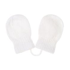 NEW BABY Otroške zimske rokavice bele - 56 (0-3m)