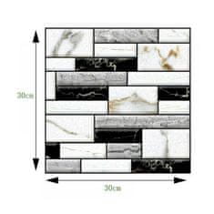 HOME & MARKER® 3D Stenske Samolepilne Nalepke v Imitaciji Marmorja (10 kosov, 30 x 30 cm) | MARBLEBLOCKS