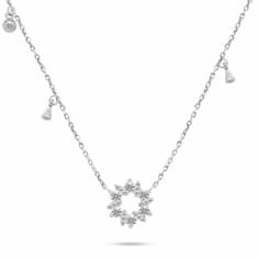Brilio Silver Čudovita srebrna ogrlica s cirkoni NCL92W