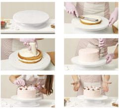 Ruhhy Vrtljivi krožnik za torte + 3 lopatke za dekoracijo 28cm