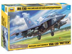 Zvezda maketa-miniatura Ruski lahki bombnik YAK-130 • maketa-miniatura 1:48 novodobna letala • Level 4