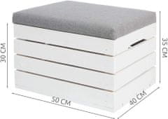 Malatec Lesen oblazinjen tabure – skrinja 50cm do 150kg