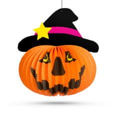 Family Halloween buča - s klobukom - z obešalnikom - 26 cm