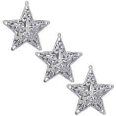 Aga Komplet božičnih okraskov 3 kosi Star Silver