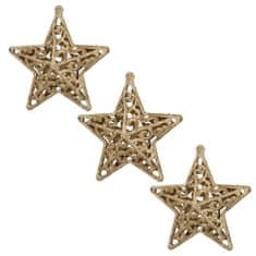 Aga Komplet božičnih okraskov 3 kosi Star Gold
