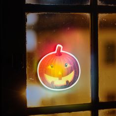 Family Halloween RGB LED dekor - samolepilni - buča