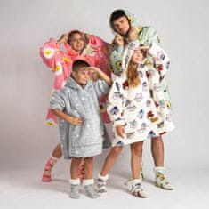 Svilanit SoftHug otroška hoodie odeja z rokavi, sovice + nogavice
