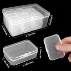 Northix 12 majhnih škatlic za shranjevanje - plastika 
