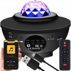 Malatec LED RGB star projektor in bluetooth zvočnik USB