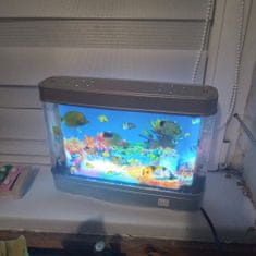 aptel Vrteči LED dekorativni akvarij plavajoče ribice 30cm