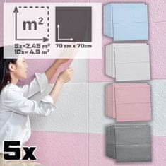 HOME & MARKER® 3D samolepilne tapete (5 kosov),70x70cm | FORMWALL Modra