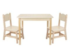eliNeli Otroška miza in stoli (komplet) , naravni