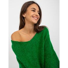 RUE PARIS Ženski pulover s širokimi rokavi oversize RUE PARIS zelene barve LC-SW-3020.29X_390041 Univerzalni