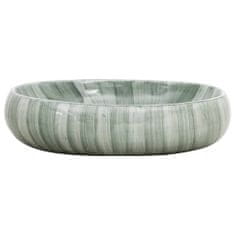 shumee Nadpultni umivalnik zelen ovalen 59x40x15 cm keramika