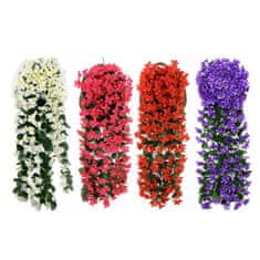 Umetna cvetlična viseča rastlina, za zunanjo in notranjo uporabo, viseča roža, 80 cm - Hangyplant, Bela