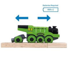 Bigjigs Rail šablone Rail Električna lokomotiva Flying Scotsman zelena