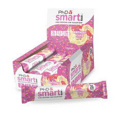 PhD Nutrition Smart Bar 12×64g, rojstnodnevna torta