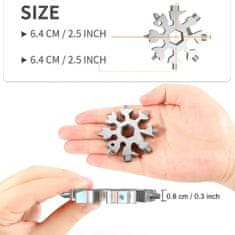 Vixson Večnamensko orodje 18 v 1 Snowflake | MULTIFLAKE
