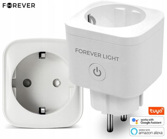 Forever FLSP16A pametna WiFi električna vtičnica, 3840 W, bela