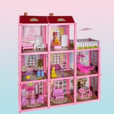MG Dollhouse hišica za punčke 65 cm, roza