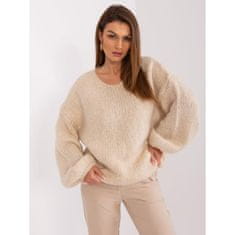 RUE PARIS Ženski pulover s širokimi rokavi AMALA svetlo bež LC-SW-3020.10P_404643 Univerzalni