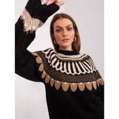 RUE PARIS Ženski pulover s pokončnim ovratnikom RUE PARIS črn LC-SW-0342.06X_404653 Univerzalni