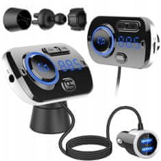 Verkgroup 8V1 avto FM oddajnik SD bluetooth 2x USB 12-24V LED RGB