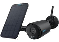 Reolink Zunanja nadzorna kamera Argus Eco 2K s panelom, brezžična solarna WiFi kamera s PIR & Zaznavanje umetne inteligence, 3 MP IR nočni vid, 2,4 GHz WiFi, časovni zamik, 2-smerni zvok, vremensko odporen