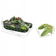 Kruzzel Akumulatorski daljinsko voden zeleni tank LED in zvoki