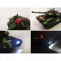Kruzzel Akumulatorski daljinsko voden zeleni tank LED in zvoki