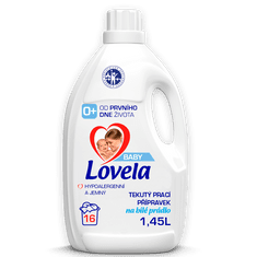 Lovela Baby tekoči detergent, 1,45 l/16 odmerkov pranj, belo perilo