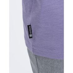 OMBRE Moška pletena majica z žepom V1 S1621 vijolična MDN124111 L