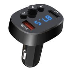 XO Oddajnik FM XO BCC03 Bluetooth, QC 3.0, 2x USB, 18 W (črn)
