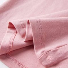 shumee Otroška majica z dolgimi rokavi svetlo roza 140