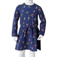 Vidaxl Otroške obleka mornarsko modra 128