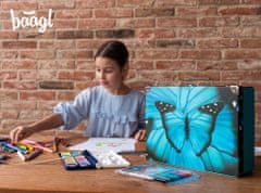 BAAGL Zložljiv šolski kovček Butterfly s priborom