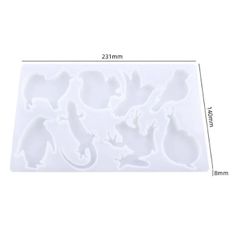 Artline Epoxy Resin Silikonski kalup - Zemeljske živali, 23,1x14x0,8 cm