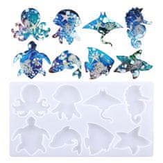 Artline Epoxy Resin Silikonski kalup - Ocean Animals, 25,7x13,4x0,8 cm