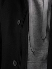 Zapana Moški volneni plašč z mešanico kašmirja Hubert black XL