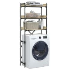 shumee Polica za pralni stroj sonoma hrast 67x25x163 cm inženirski les