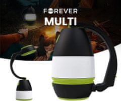 Forever MULTI večfunkcijska ročna LED svetilka, 3v1, 350 lum, 3 načini, polnilna baterija, IPX45, ročaj