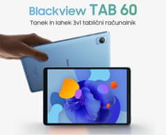 Blackview Tab 60 tablični računalnik, 6/128GB, 4G, WiFi, modra + ovitek