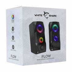 White Shark zvočniki 2.0 FLOW RGB USB črni GSP-634 FLOW